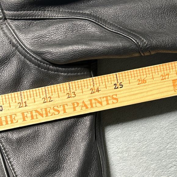 Heavyweight Black Cal Leathers Jacket Womens XL 24x23 LAPD First Gear Motorcycle - Picture 9 of 16